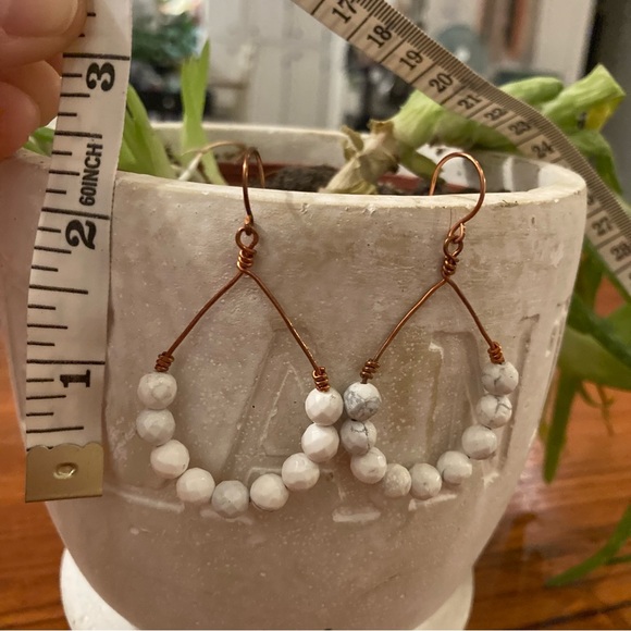 Handmade From Recycled Copper. With Howlite Beads. - Picture 3 of 3